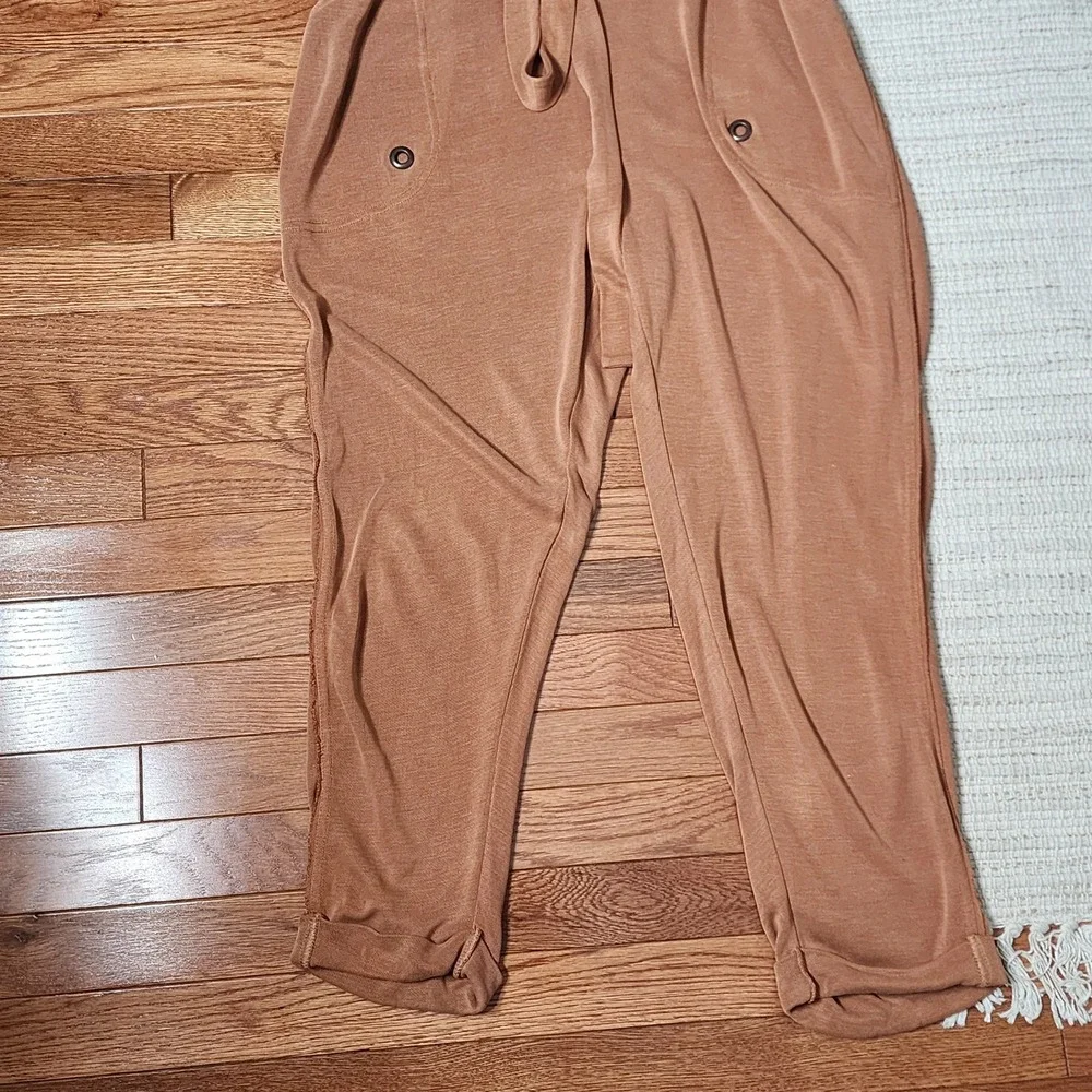 Free People Movement Time Test Hooded Modal Jumpsuit‎ Short Sleeve Belt Lounge S